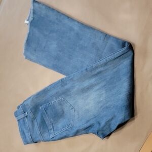 Miss bonbon Size Unknown Flare Leg, Split Heam, Rhinestone Detail Jeans, EUC